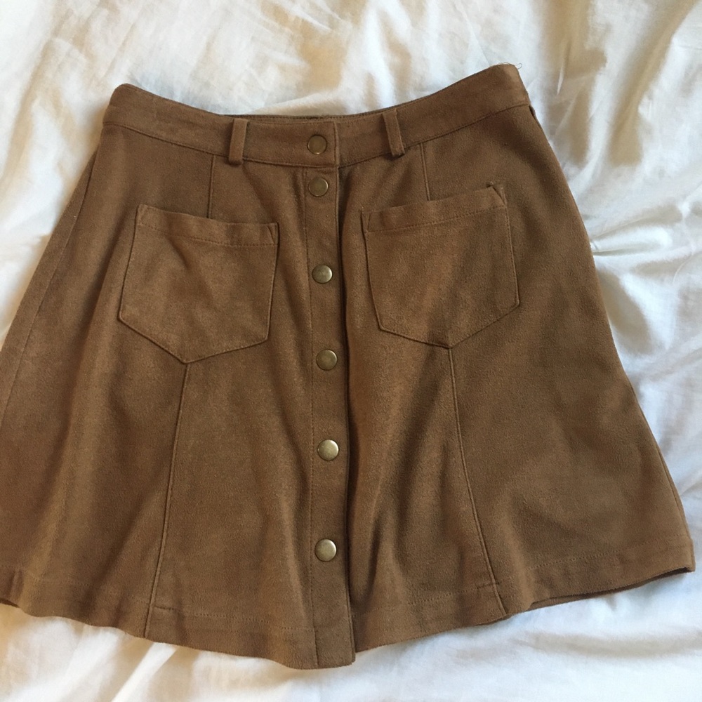 Suede skirt